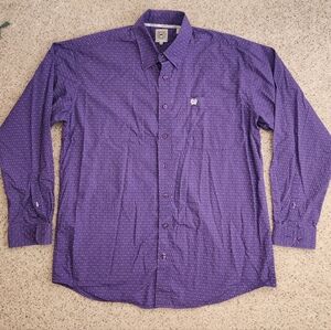 Cinch Purple Casual Button Down Shirt